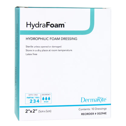 HydraFoam™ Nonadhesive Foam Dressing, 2 x 2 Inch