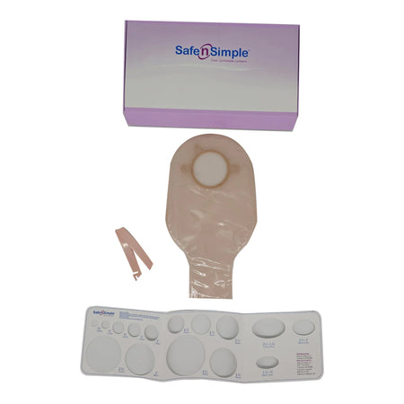 Safe N Simple SNS7212214 Ostomy Pouch, 12 Inch Length, Opaque