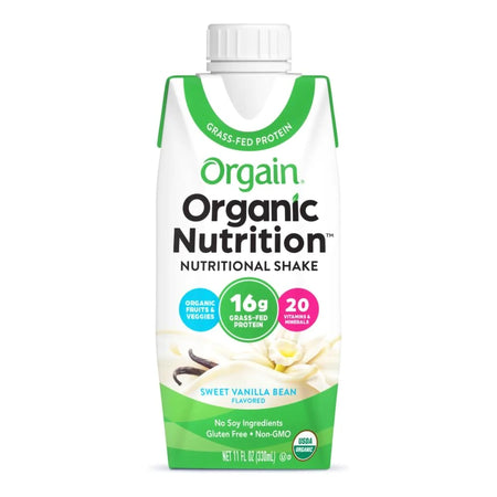 Orgain Inc 1175952 Organic Nutrition Vanilla Nutritional Shake, 11-ounce carton