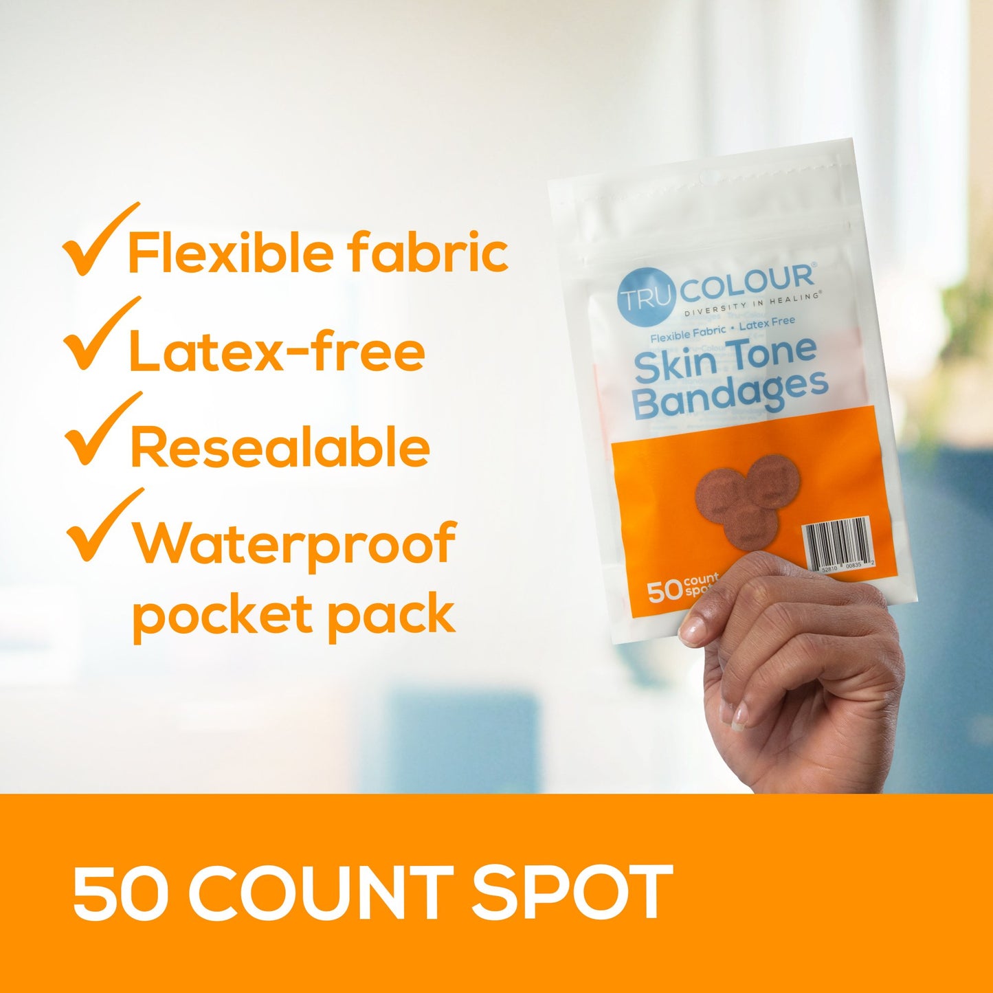 TruColour® Brown Adhesive Strip, Spot