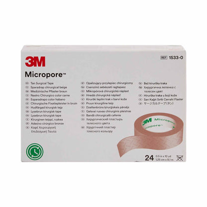 3M™ Micropore™ Paper Medical Tape, 1/2 Inch x 10 Yard, Tan