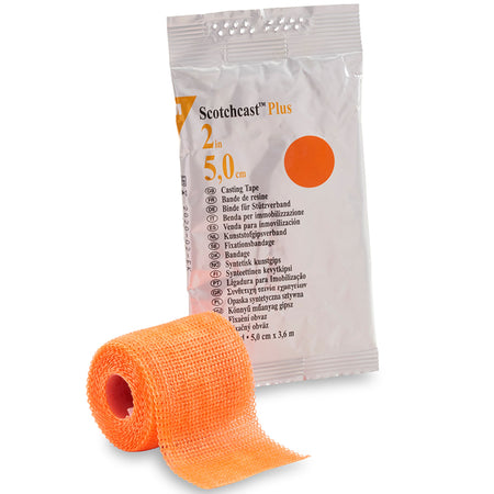 Solventum 82002W 3M Scotchcast Plus Bright Orange Cast Tape, 2 Inch x 4 Yard