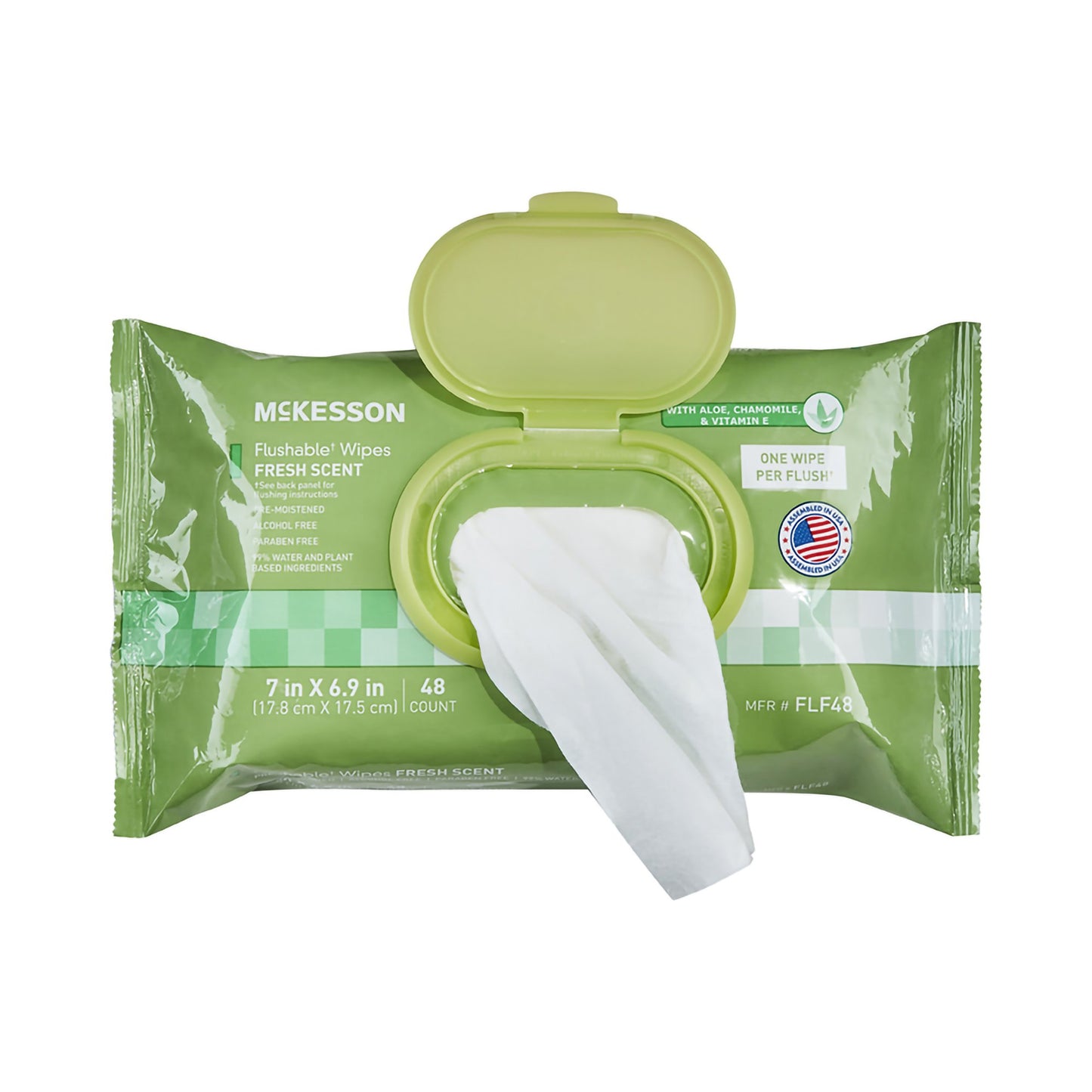 McKesson Flushable* Wet Wipes - Scented, 48 Wet Wipes per Pack