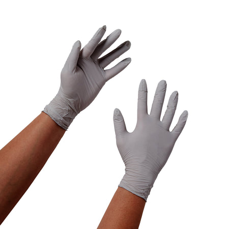 Halyard 50707 Sterling Nitrile Exam Glove, Medium, Gray