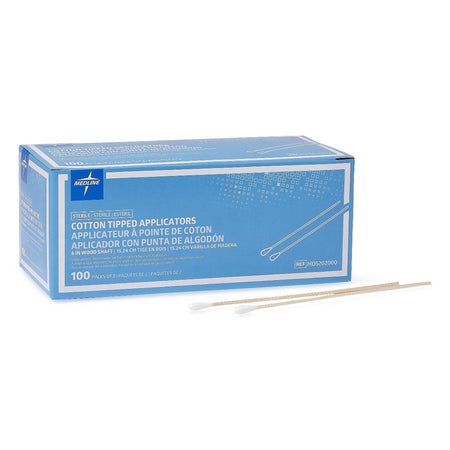 Medline MDS202000 Swabstick, 100 Packs per Box, 6 Inch, Single End Tip