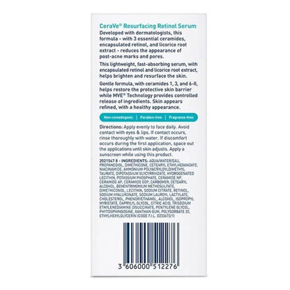 Acne Treatment CeraVe® Resurfacing Retinol Serum 1 oz. Serum