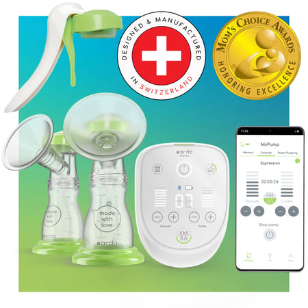 Ardo Medical Inc 63.00.510 Double Electric Breast Pump with Manual Handle Ardo Alyssa