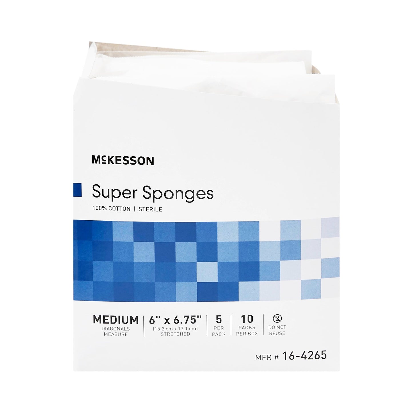 McKesson Sterile Fluff Dressing, 6 x 6-3/4 Inch