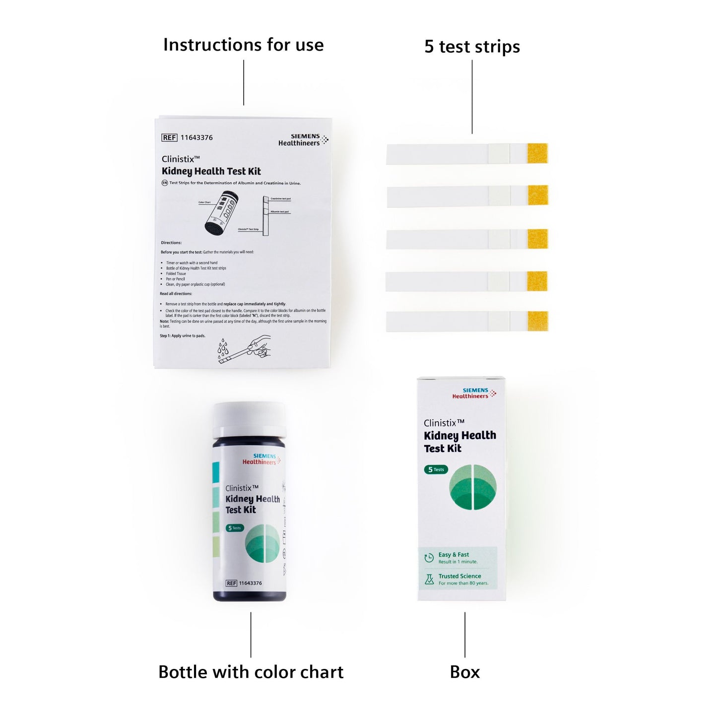 Clinistix™ Kidney Health Test Kit, Urine Test Strips, Five Tests