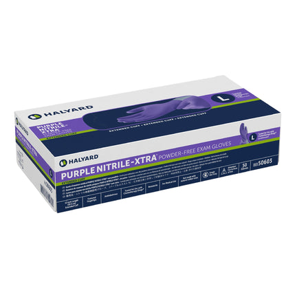 Purple Nitrile-Xtra™ Extended Cuff Length Exam Glove, Large