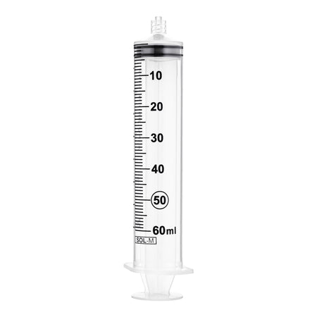 Sol-Millennium P180060 Sol-M General Purpose Syringe, 60 mL, Luer Lock Tip, Flat Top Style