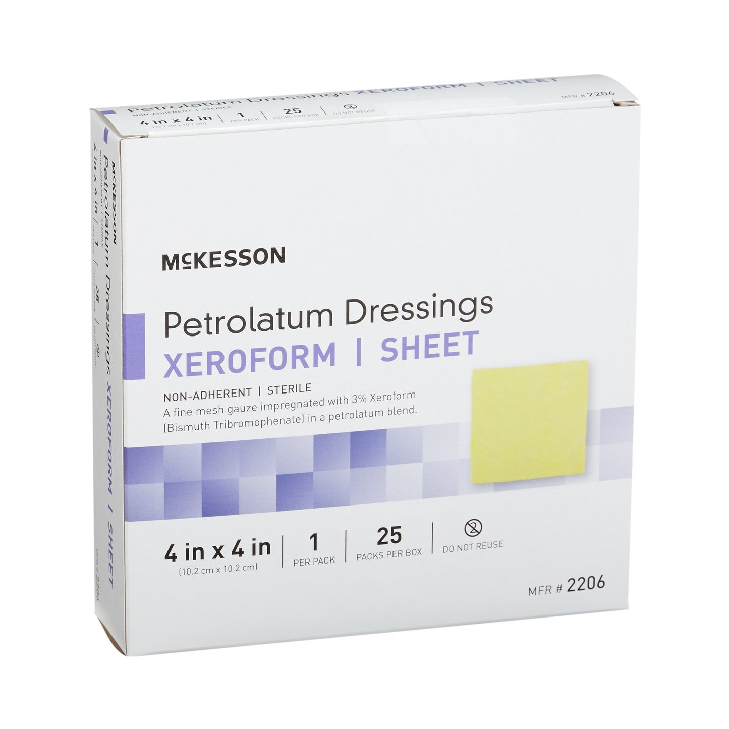 McKesson Xeroform Petrolatum Impregnated Dressing, 4 x 4 Inch