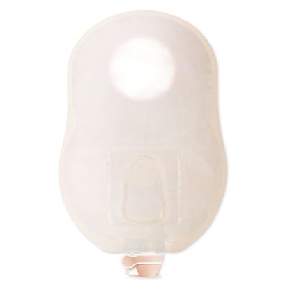 New Image™ 18904 Two-Piece Transparent Urostomy Pouch, 70 mm Flange, Blue Match