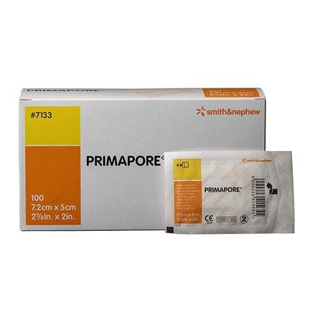 Smith & Nephew 7133 Primapore White Adhesive Dressing, 2 x 3 Inch