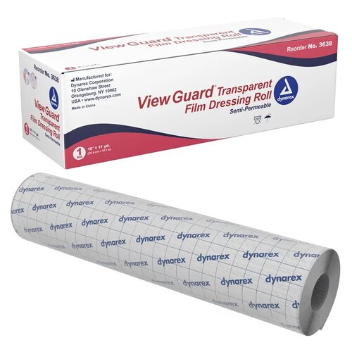 Dynarex View Guard Transparent Film Dressing Roll, 2", 4", 6", 10" by Dynarex product image