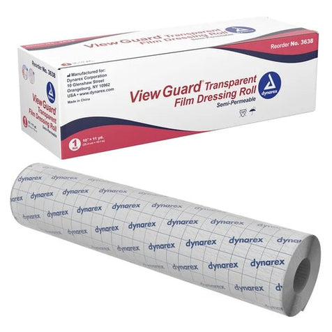 Dynarex View Guard Transparent Film Dressing Roll, 2", 4", 6", 10" by Dynarex product image