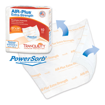 Tranquility® AIR-Plus Extra-Strength Positioning Underpad, 30 x 36 Inch