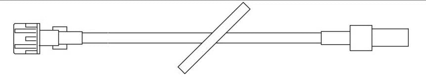Baxter 2C9219 straight-type minivolume IV extension tubing set, 60 inches long, with Luer-lock adapters