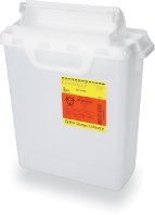 BD 305422 Sharps Container, 2 Gallon, 12-1/2 H x 10-4/5 W x 6 D Inch