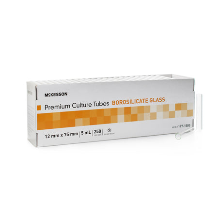 McKesson 177-1505 Round Bottom Glass Test Tube, 5 mL, 12 x 75 mm
