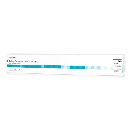 McKesson 16-SFOL514C Silicone Foley Catheter, Coude Tip, 14 Fr.
