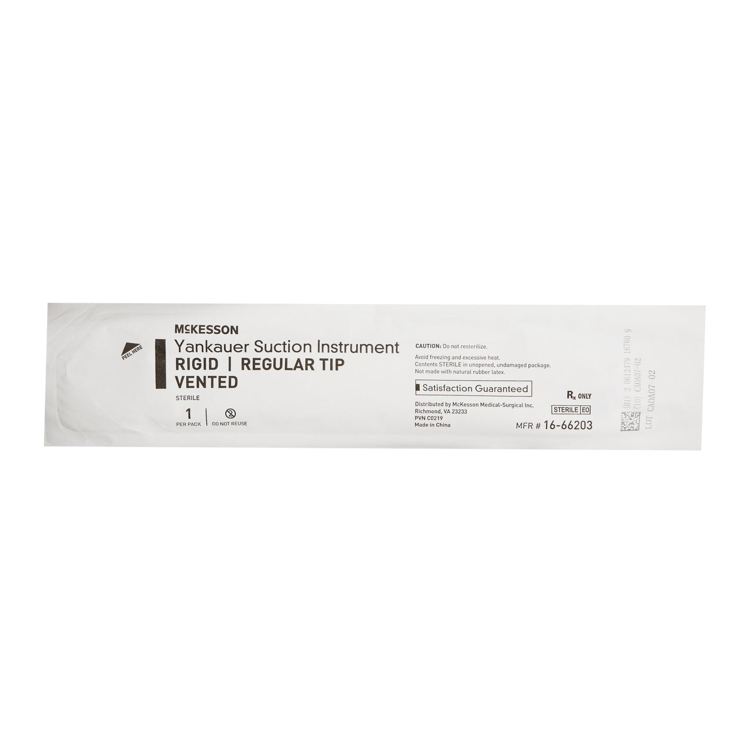 McKesson Yankauer Style Suction Tube Handle, Rigid Angled Type