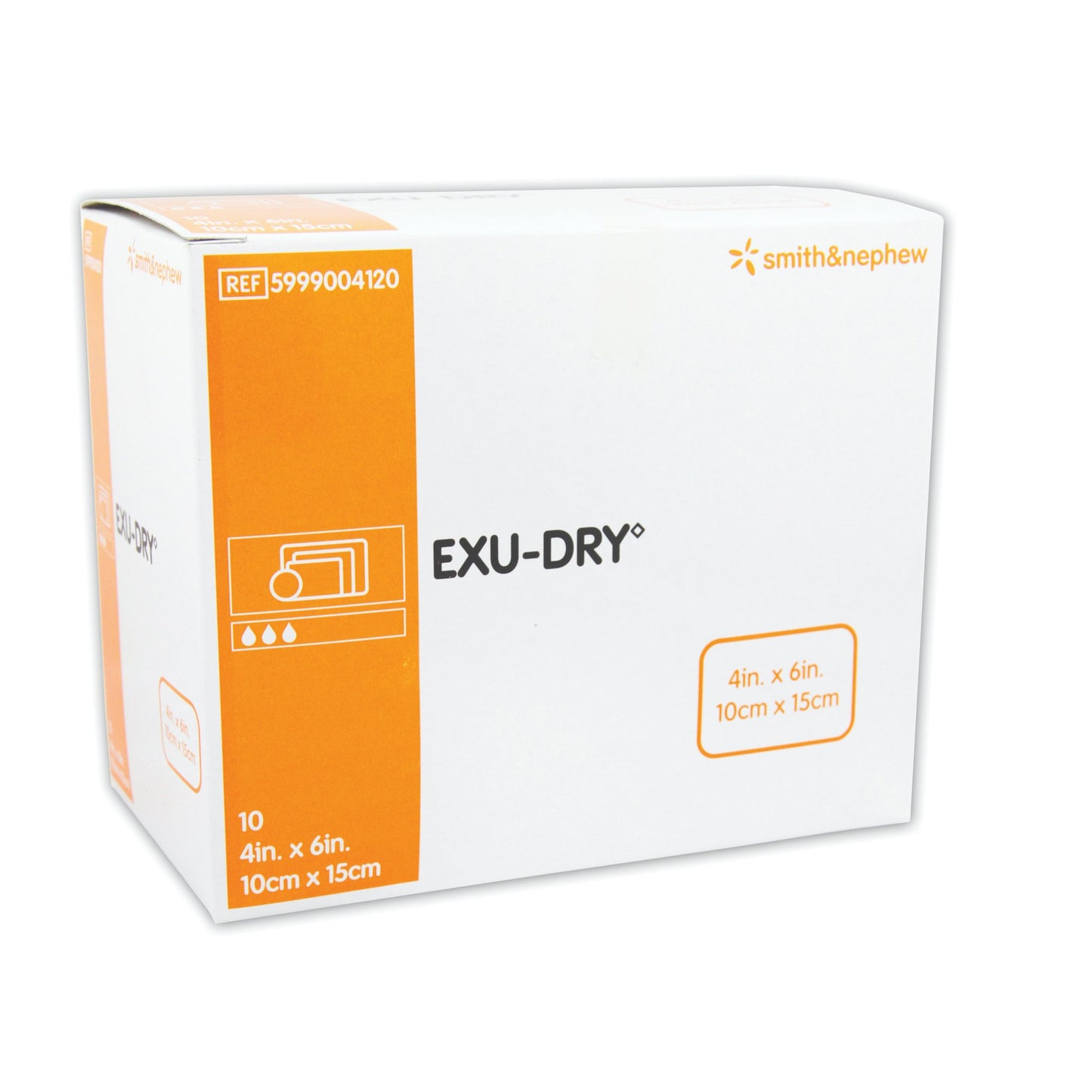 Smith & Nephew Exu-Dry Anti-Shear Super Absorbent Dressing, 4 x 6 inch