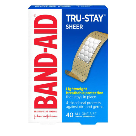 Johnson & Johnson 8137004666 Band-Aid Tru-Stay Adhesive Strip, 3/4 x 3 Inch