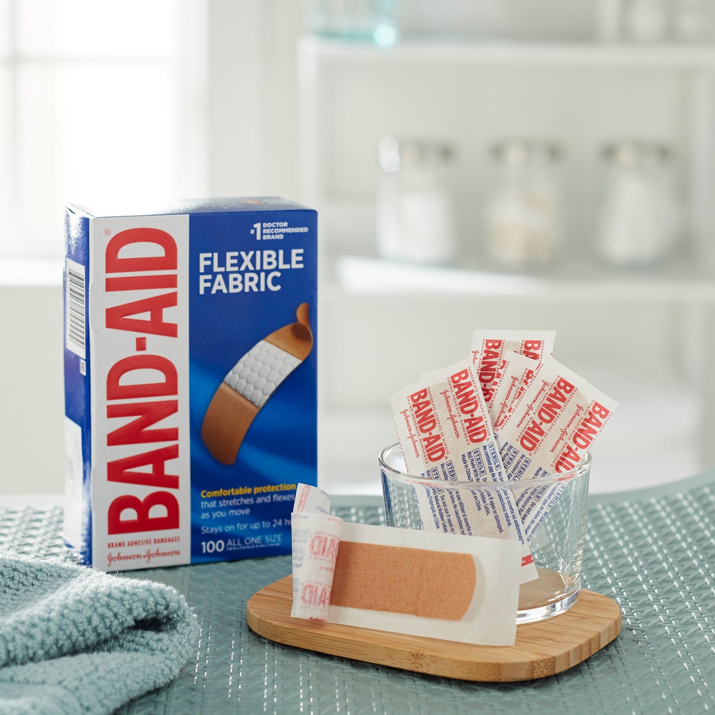 Band-Aid® Flexible Fabric Tan Adhesive Strip, 1 x 3 Inch