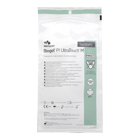 Molnlycke 42675 Biogel PI UltraTouch M Polyisoprene Surgical Glove, Size 7.5, Straw