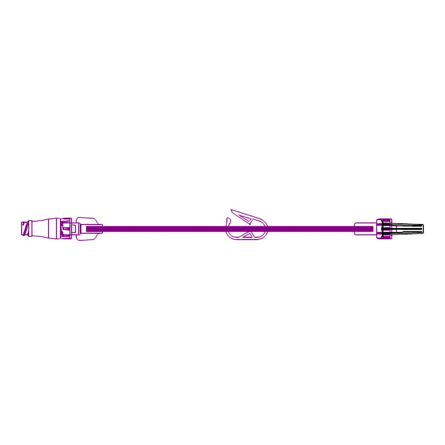 IV Extension Set McKesson Needle-Free Port Small Bore 14 Inch Tubing Without Filter Sterile