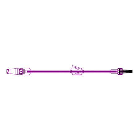 IV Extension Set McKesson Needle-Free Port Small Bore 14 Inch Tubing Without Filter Sterile