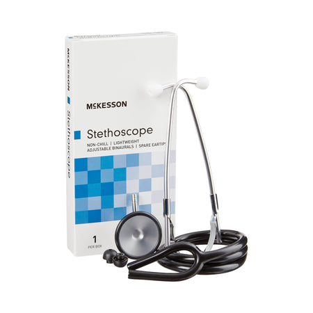 McKesson 01-660BKGM Classic Stethoscope, Black Tubing