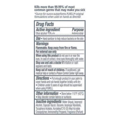 Purell Advanced Hand Sanitizer 70% Ethyl Alcohol Gel, Bottle, 2 ounces