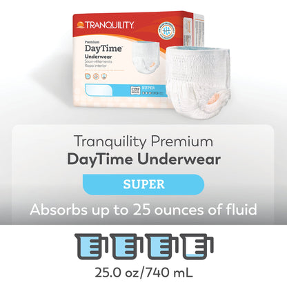 Tranquility Premium DayTime Disposable Absorbent Underwear, XL