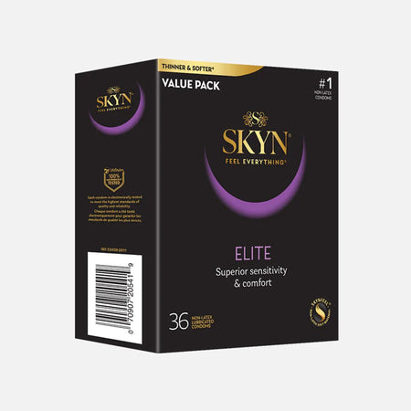 Sxwell USA 210234 Condom SKYN Elite Lubricated One Size Fits Most 36 Per Box