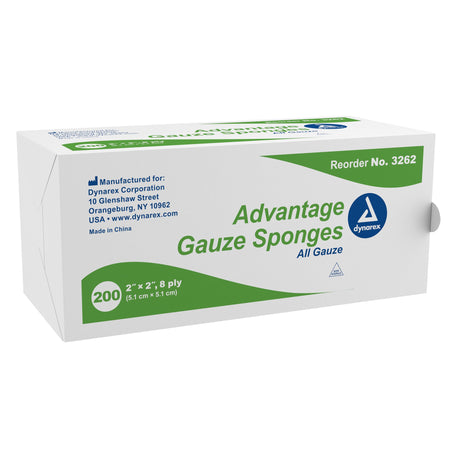 Dynarex 3262 Advantage Gauze Sponge, 2 x 2 Inch, 8-Ply