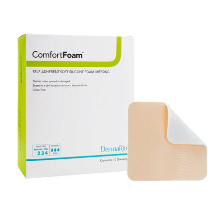 DermaRite 44330 ComfortFoam Silicone Adhesive without Border Silicone Foam Dressing
