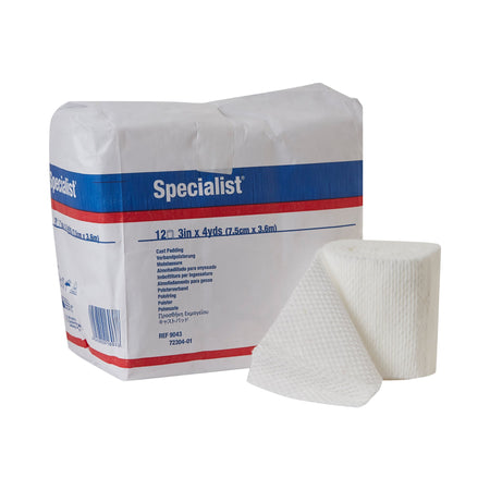BSN 9043 Specialist White Cotton / Rayon Undercast Cast Padding, 3 Inch x 4 Yard