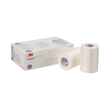 Solventum 1538-3 3M Durapore Silk-Like Cloth Medical Tape, 3 Inch x 10 Yard, White