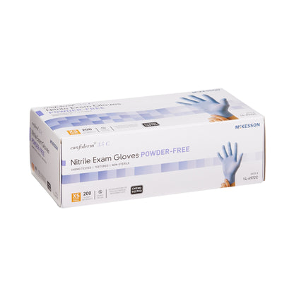 McKesson Confiderm 3.5C Nitrile Exam Glove, Extra Small, Blue by McKesson Brand product image - view 8