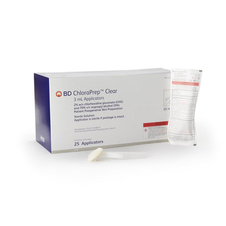 BD 930400 Skin Prep Solution ChloraPrep Clear 3 mL Foam Applicator 2% / 70% Strength CHG (Chlorhexidine