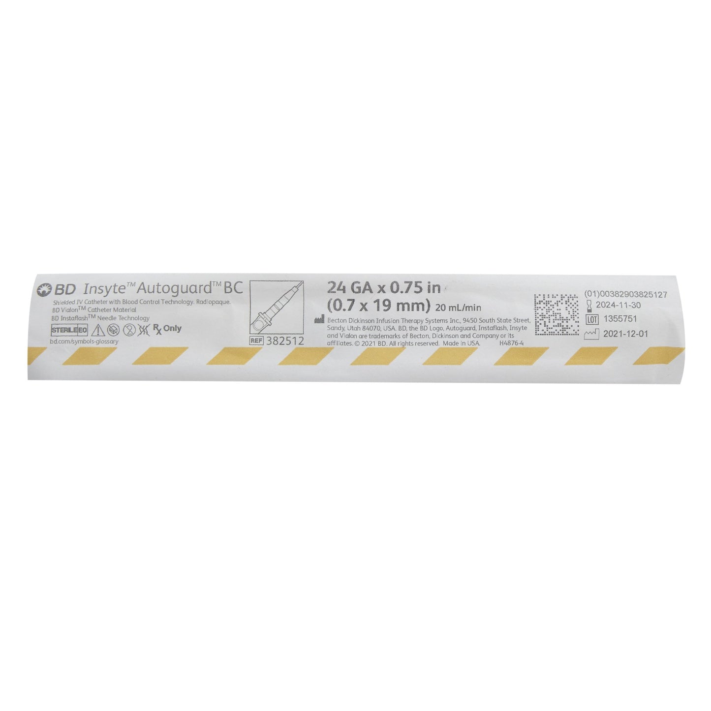 Insyte™ Autoguard™ Peripheral IV Catheter, 24 Gauge