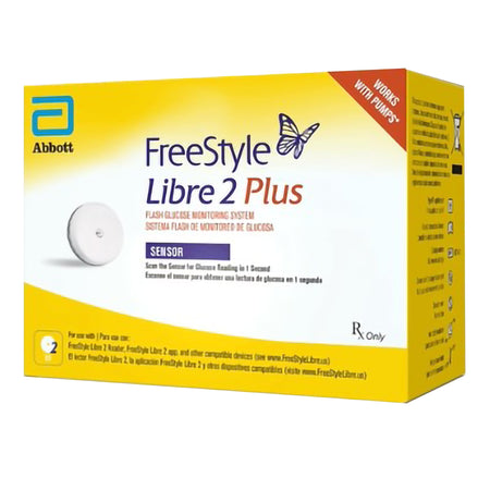 Abbott 78747-01 Glucose Meter Sensor Freestyle Libre 2 Plus 1 Minute 15 Days No Coding Required