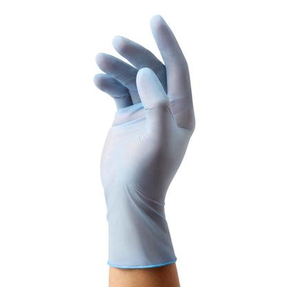 Exam Glove MediGuard® ES Small NonSterile Nitrile Standard Cuff Length Textured Fingertips Blue Not Rated