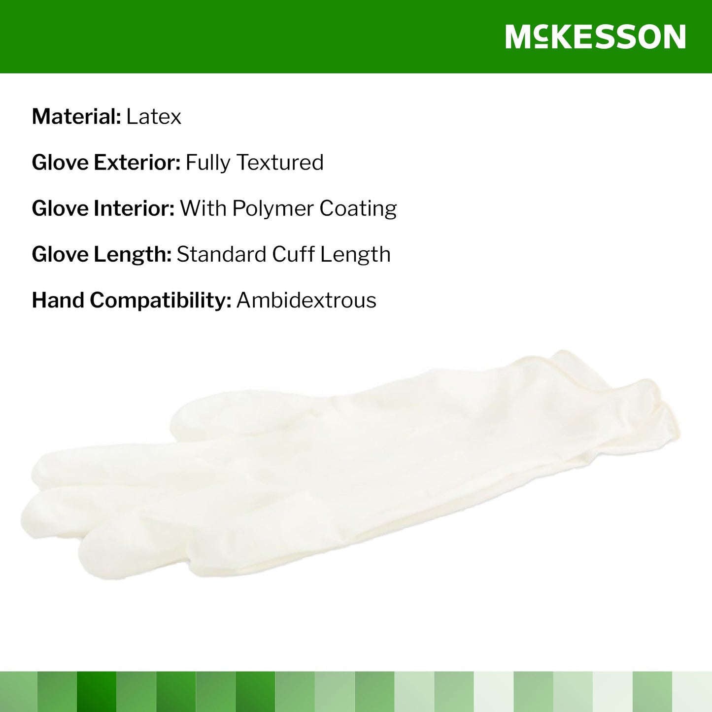 McKesson Confiderm® Latex Exam Glove, Large, Ivory