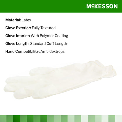 McKesson Confiderm® Latex Exam Glove, Large, Ivory