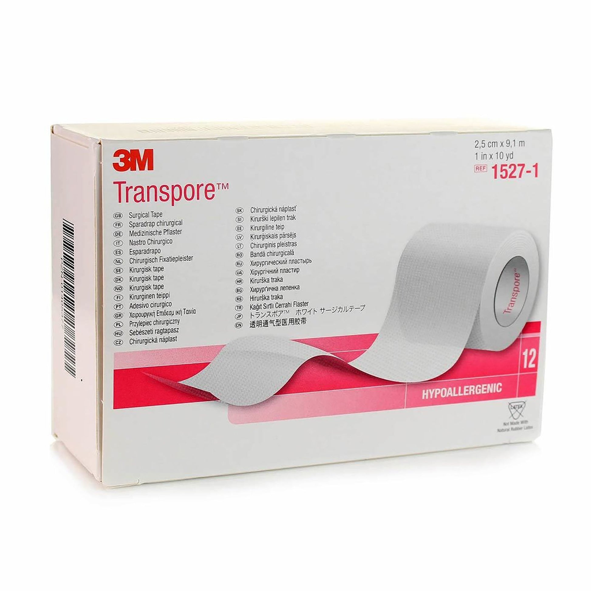 3M Transpore Plastic Medical Tape, 1 Inch x 10 Yard, Transparent by Solventum Corporation product image - view 3