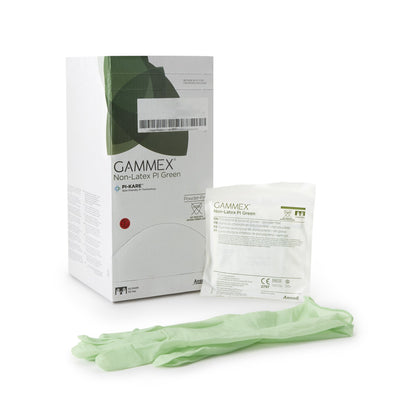 Gammex® Non-Latex PI Green Polyisoprene Surgical Glove, Size 8, Light Green
