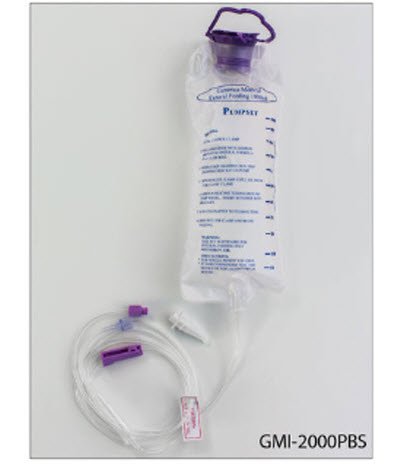 Generica Medical International GMI2000PBS Enteral Feeding Pump Bag Set with ENFit Connector, 1000 mL